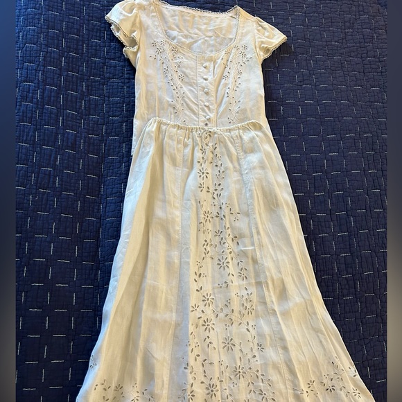 Antique Dresses & Skirts - Antique Irish Linen Handmade Bridal Blouse and Skirt Set